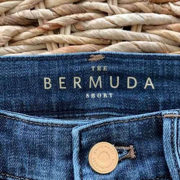 WHBM Gold Trim Denim Bermuda Short - Picture 13 of 15